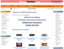 Tablet Screenshot of motorspatches.com